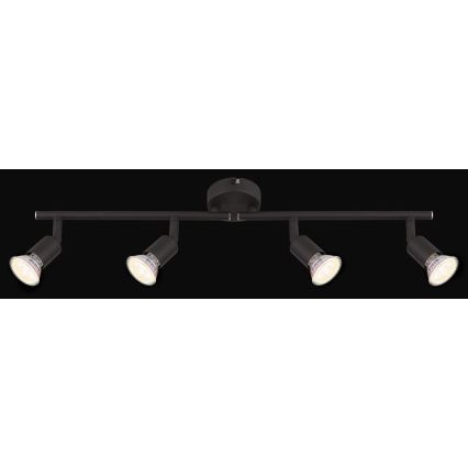 Globo - LED Reflektor 4xGU10/3W/230V črna