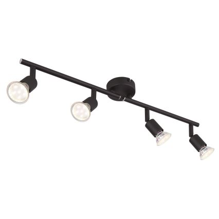Globo - LED Reflektor 4xGU10/3W/230V črna