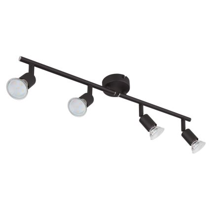 Globo - LED Reflektor 4xGU10/3W/230V črna
