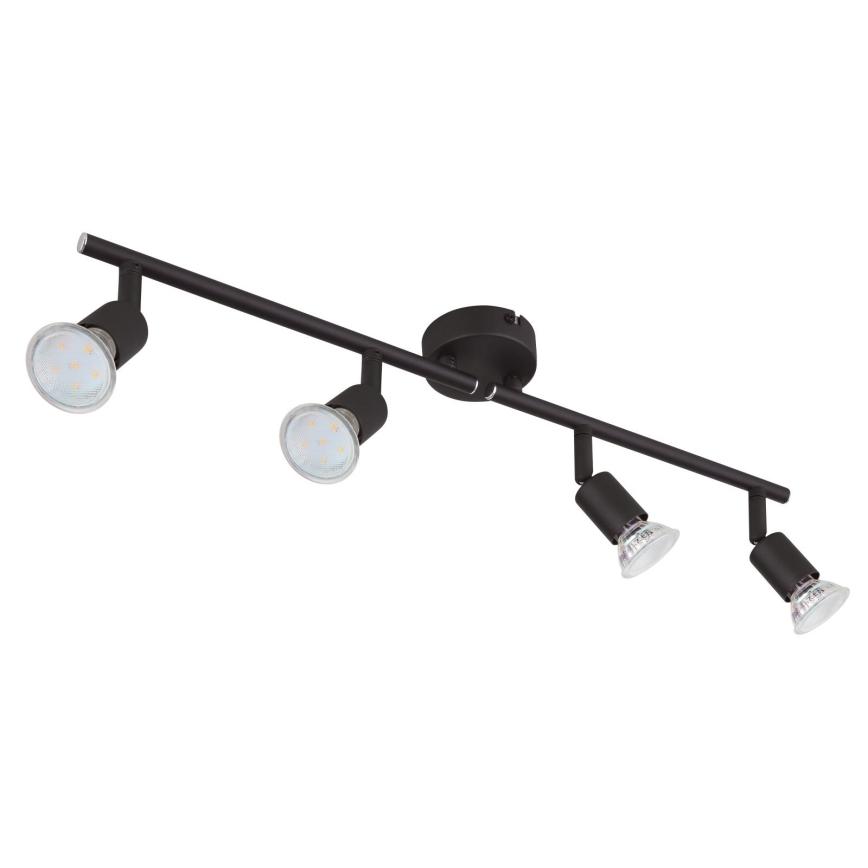 Globo - LED Reflektor 4xGU10/3W/230V črna
