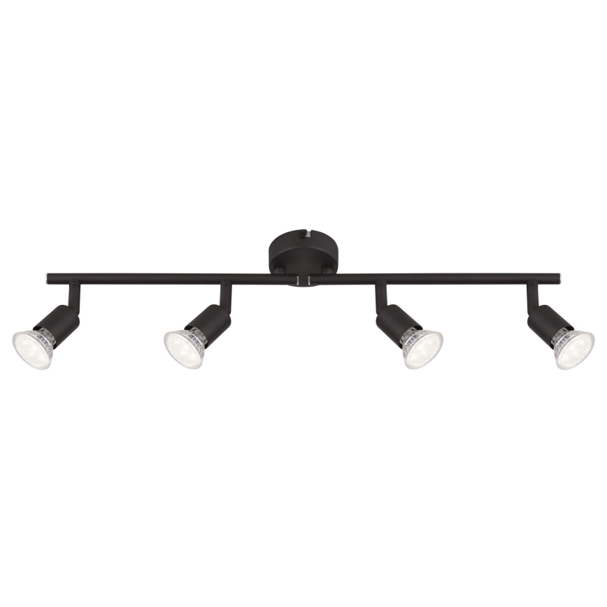 Globo - LED Reflektor 4xGU10/3W/230V črna