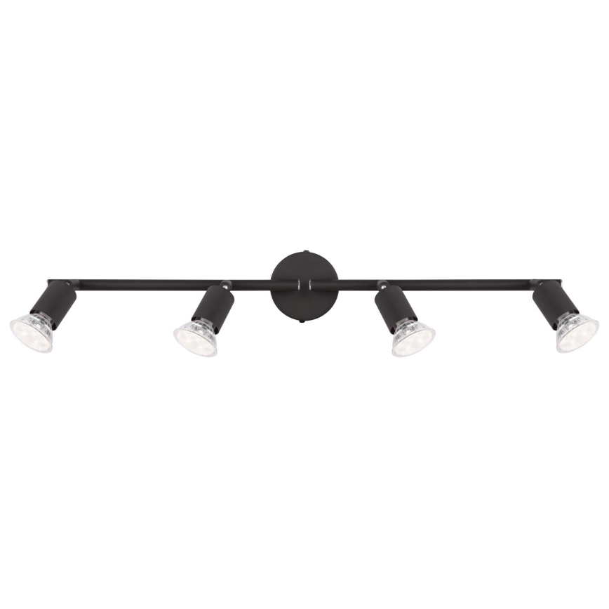 Globo - LED Reflektor 4xGU10/3W/230V črna