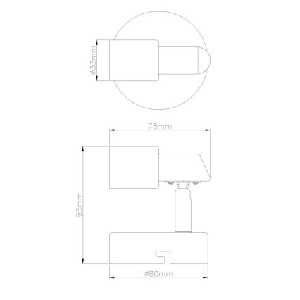Globo - LED Stenski reflektor 1xGU10/3W/230V