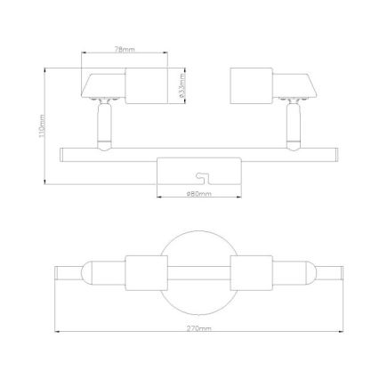 Globo - LED Reflektor 2xGU10/3W/230V