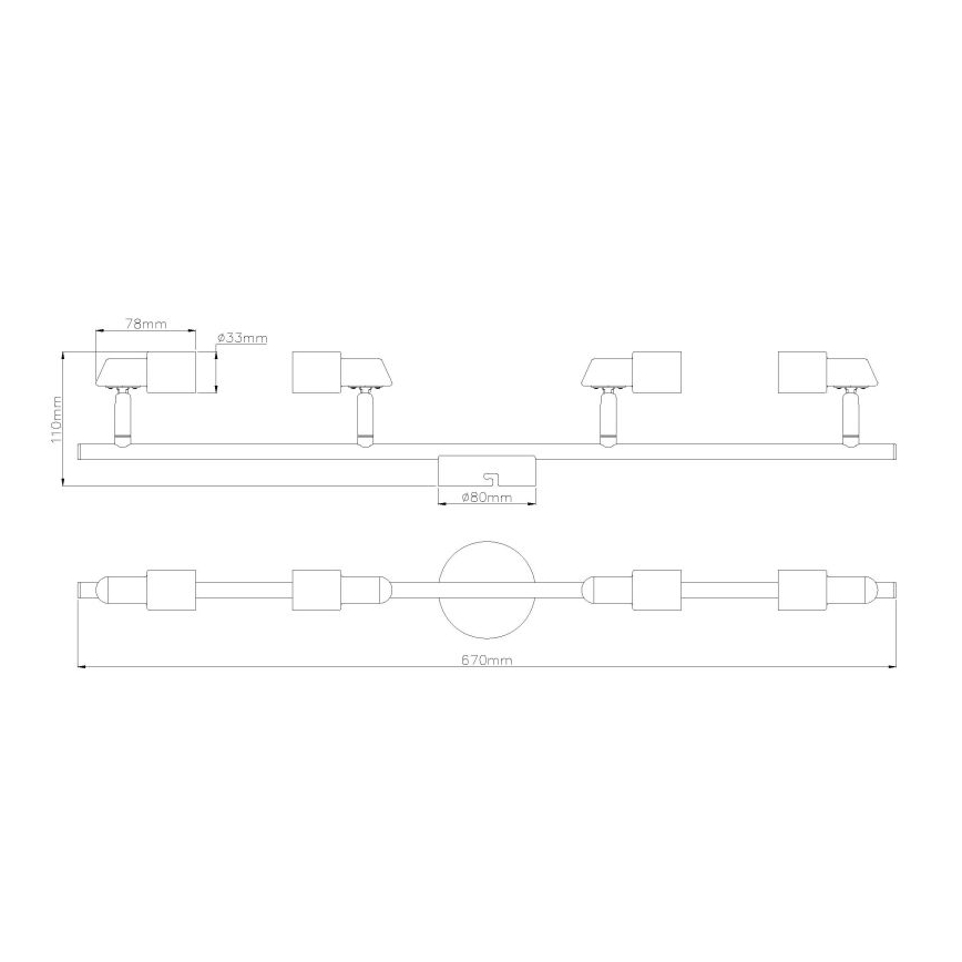 Globo - LED Reflektor 4xGU10/3W/230V