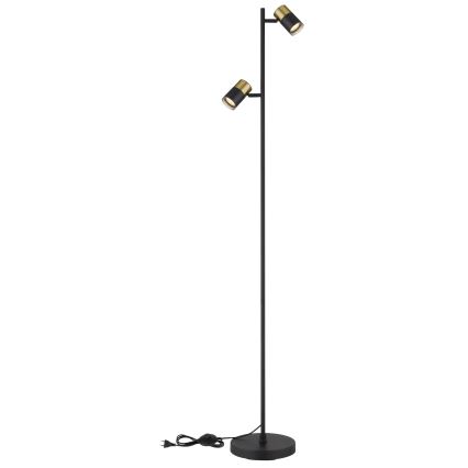 Globo - Talna svetilka 2xGU10/5W/230V črna/zlata