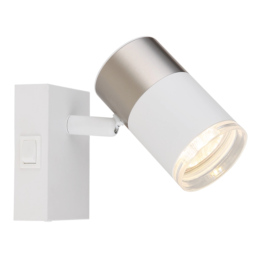Globo - Stenski reflektor 1xGU10/25W/230V bela/mat krom