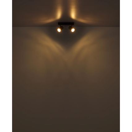 Globo - Reflektor 2xGU10/25W/230V bela/mat krom