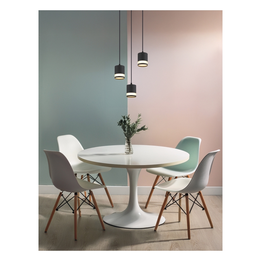 Globo - LED Lestenec na vrvici 3xGX53/7W/230V 3000K črna