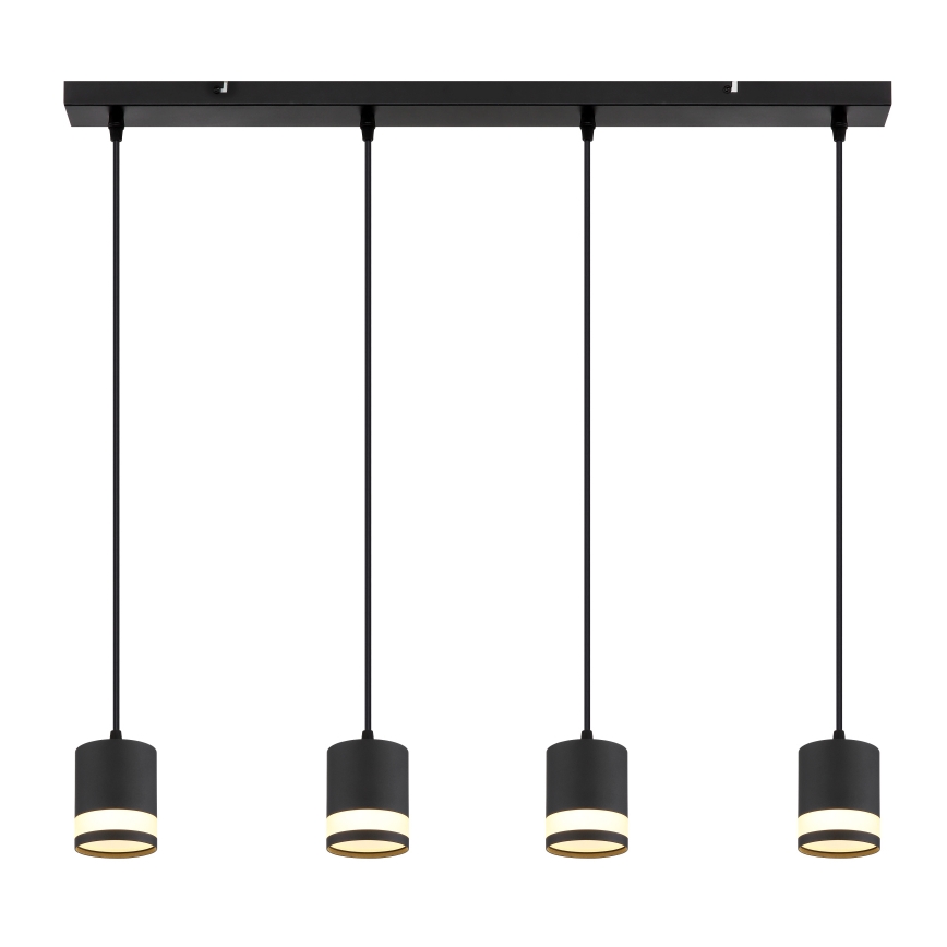 Globo - LED Lestenec na vrvici 4xGX53/7W/230V 3000K črna