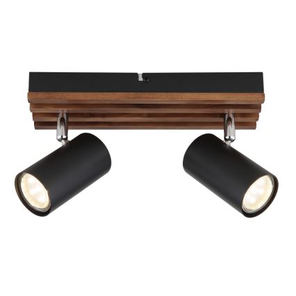 Globo - Reflektor 2xGU10/25W/230V črna