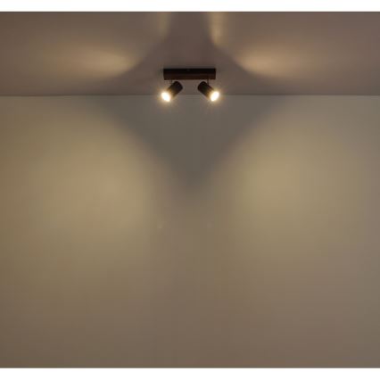 Globo - Reflektor 2xGU10/25W/230V črna