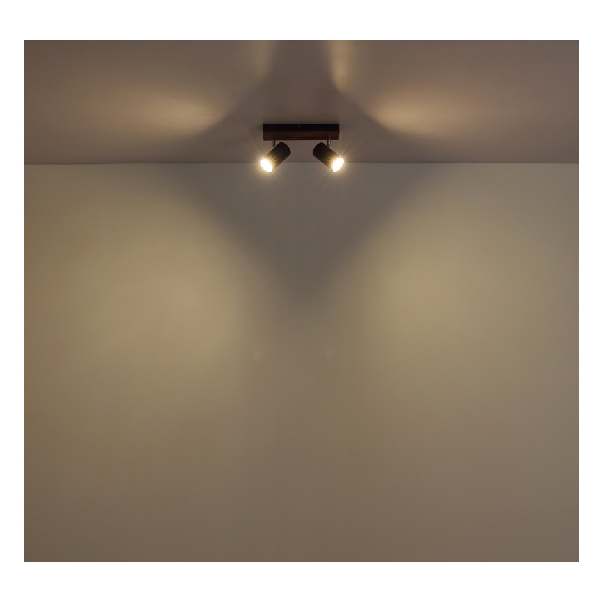 Globo - Reflektor 2xGU10/25W/230V črna