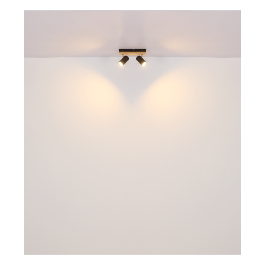 Globo - Reflektor 2xGU10/25W/230V črna