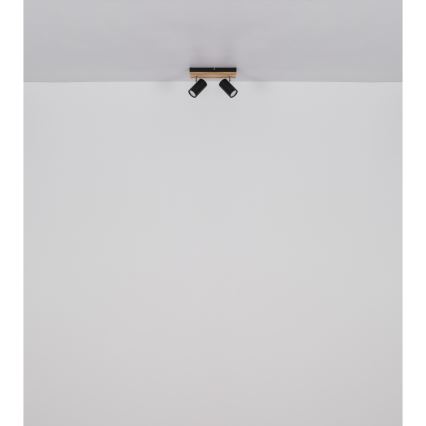 Globo - Reflektor 2xGU10/25W/230V črna