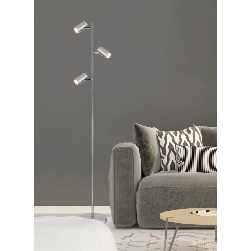 Globo - Talna svetilka 3xGU10/5W/230V mat krom