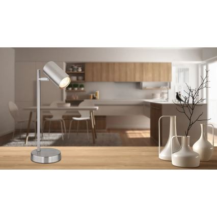Globo - Namizna svetilka 1xGU10/5W/230V mat krom