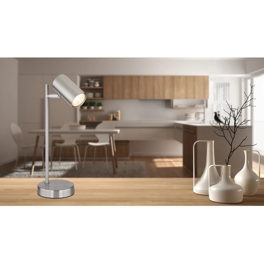 Globo - Namizna svetilka 1xGU10/5W/230V mat krom