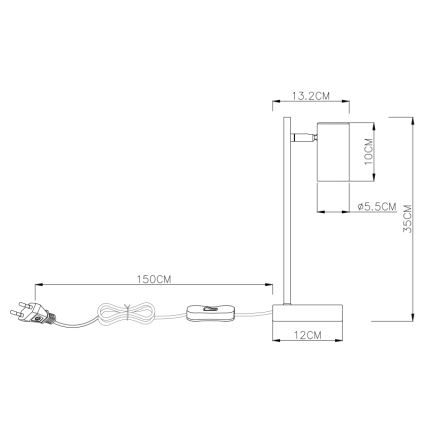 Globo - Namizna svetilka 1xGU10/5W/230V siva/rjava