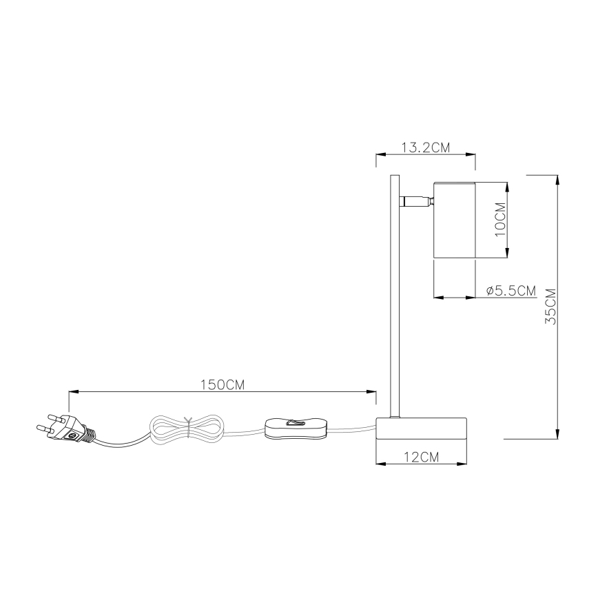 Globo - Namizna svetilka 1xGU10/5W/230V siva/rjava