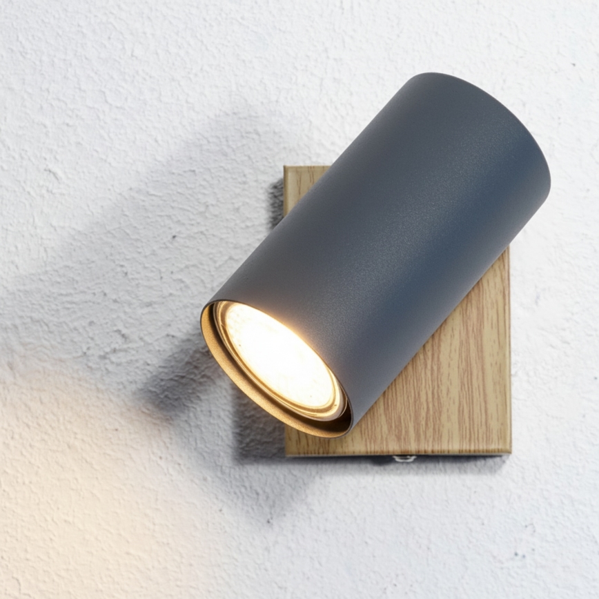 Globo - Stenski reflektor 1xGU10/25W/230V siva/rjava