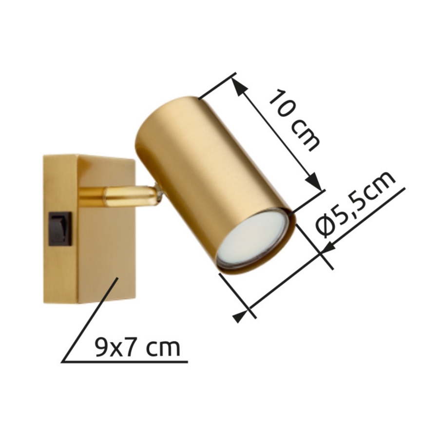 Globo - Stenski reflektor 1xGU10/25W/230V siva/rjava