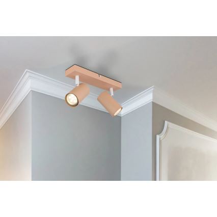 Globo - Reflektor 2xGU10/25W/230V oranžna