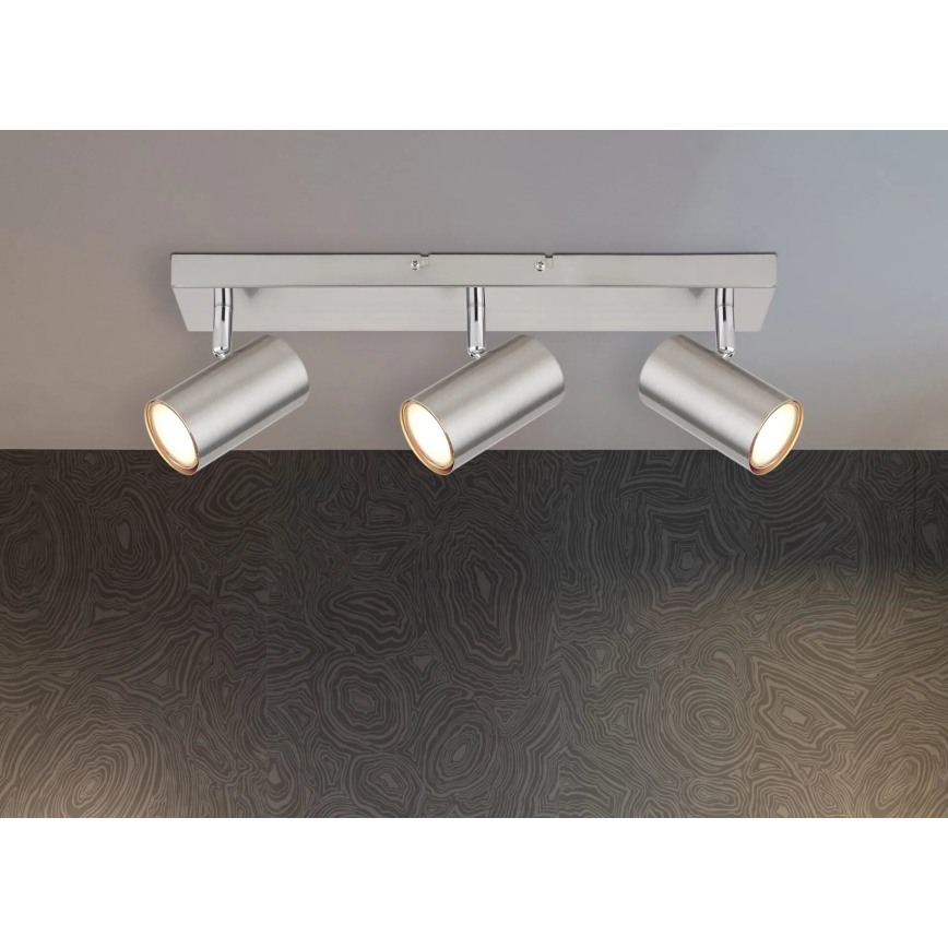 Globo - Reflektor 3xGU10/25W/230V mat krom