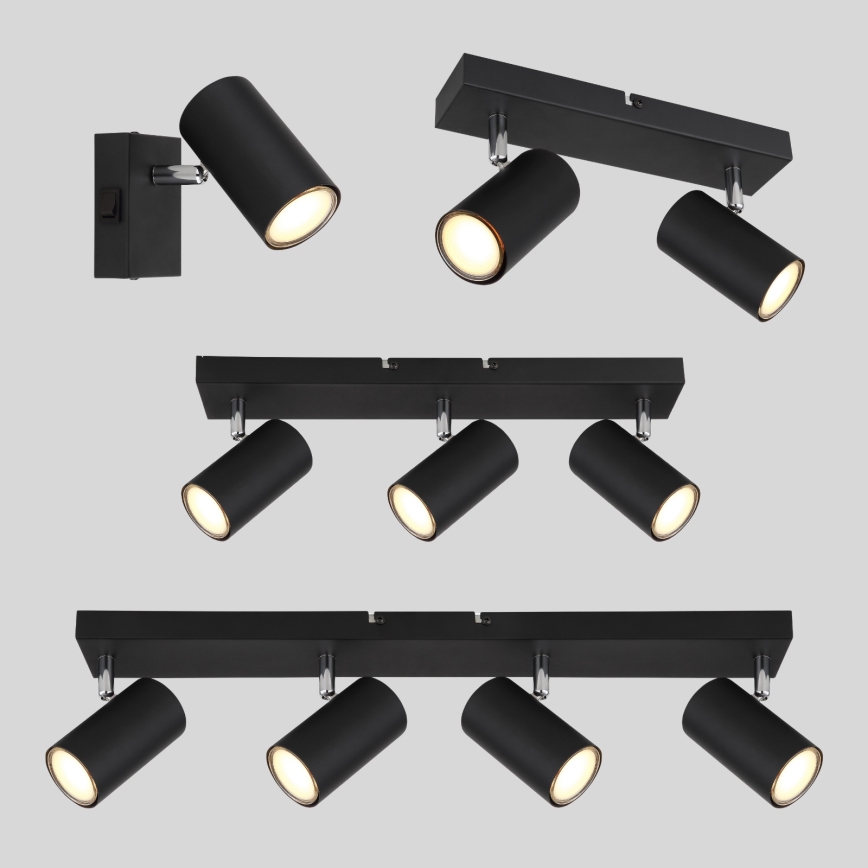 Globo - Reflektor 3xGU10/35W/230V črna