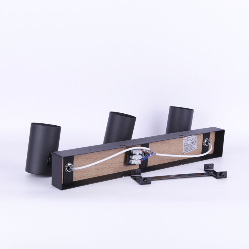 Globo - Reflektor 3xGU10/35W/230V črna/rjava