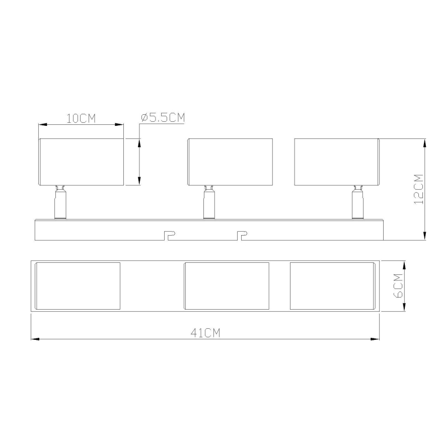 Globo - Reflektor 3xGU10/25W/230V oranžna