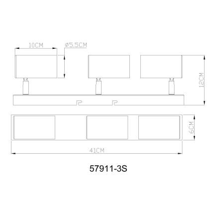 Globo - Reflektor 3xGU10/25W/230V