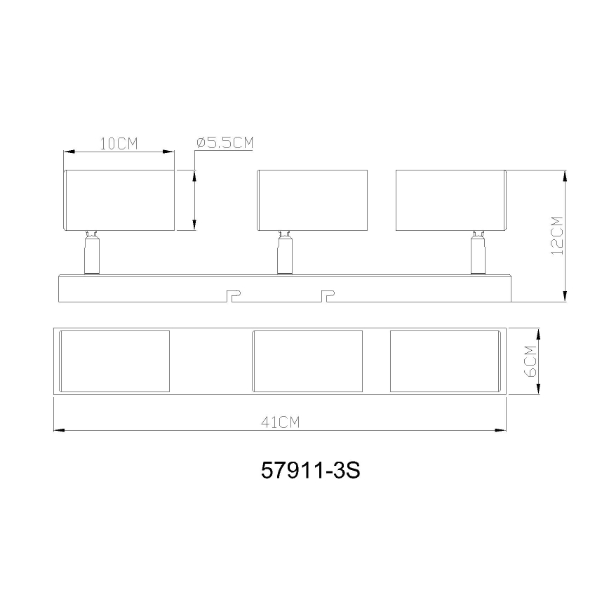 Globo - Reflektor 3xGU10/25W/230V