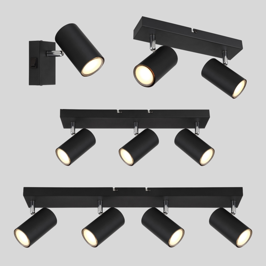 Globo - Reflektor 4xGU10/35W/230V črna