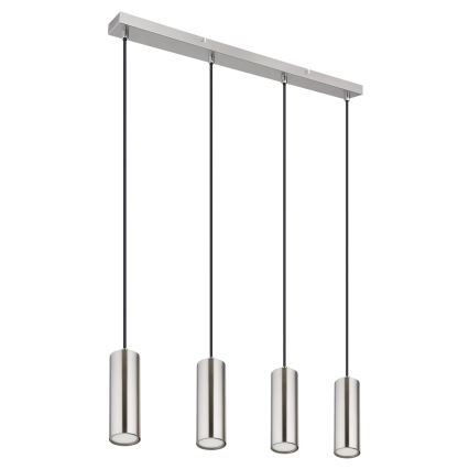 Globo - Lestenec na vrvici 4xGU10/35W/230V mat krom