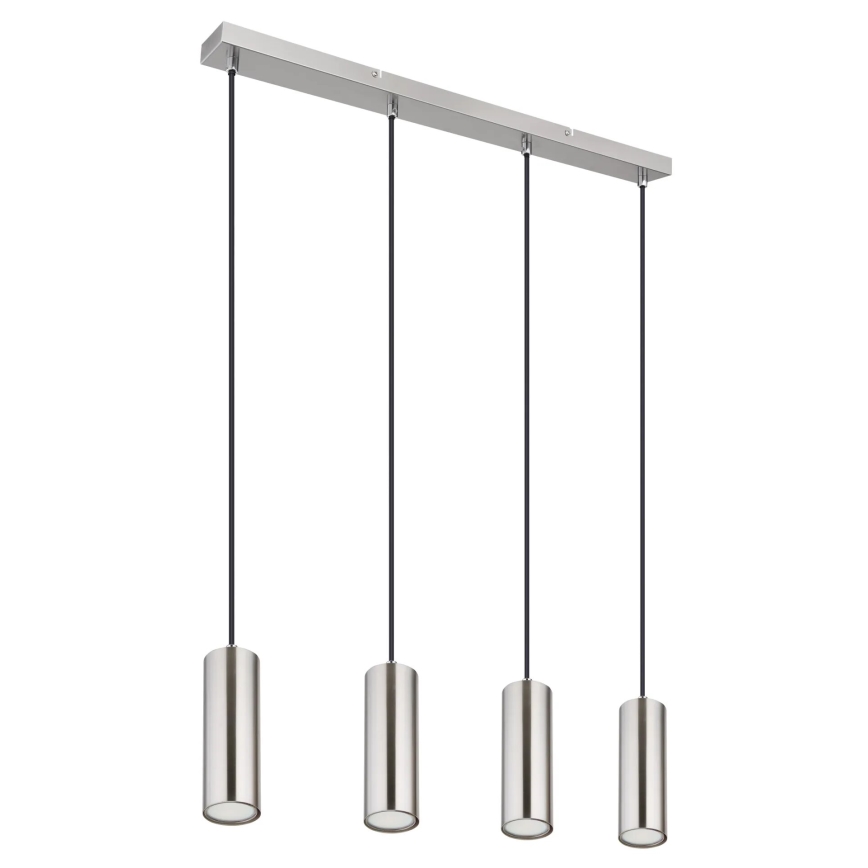 Globo - Lestenec na vrvici 4xGU10/35W/230V mat krom