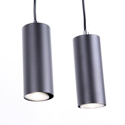 Globo - Lestenec na vrvici 4xGU10/35W/230V črna