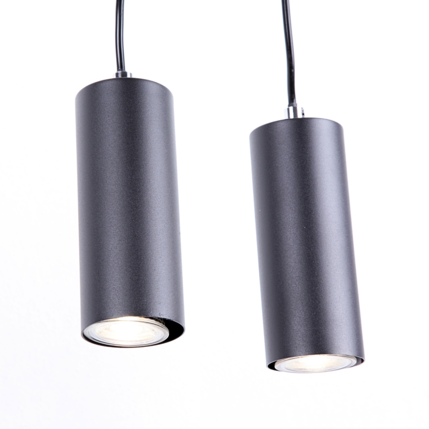 Globo - Lestenec na vrvici 4xGU10/35W/230V črna