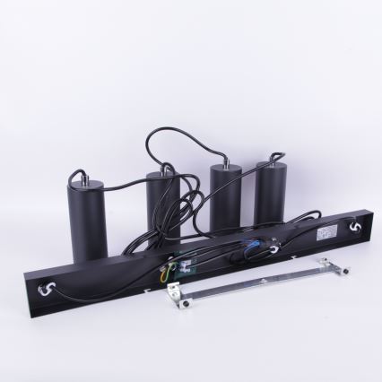 Globo - Lestenec na vrvici 4xGU10/35W/230V črna