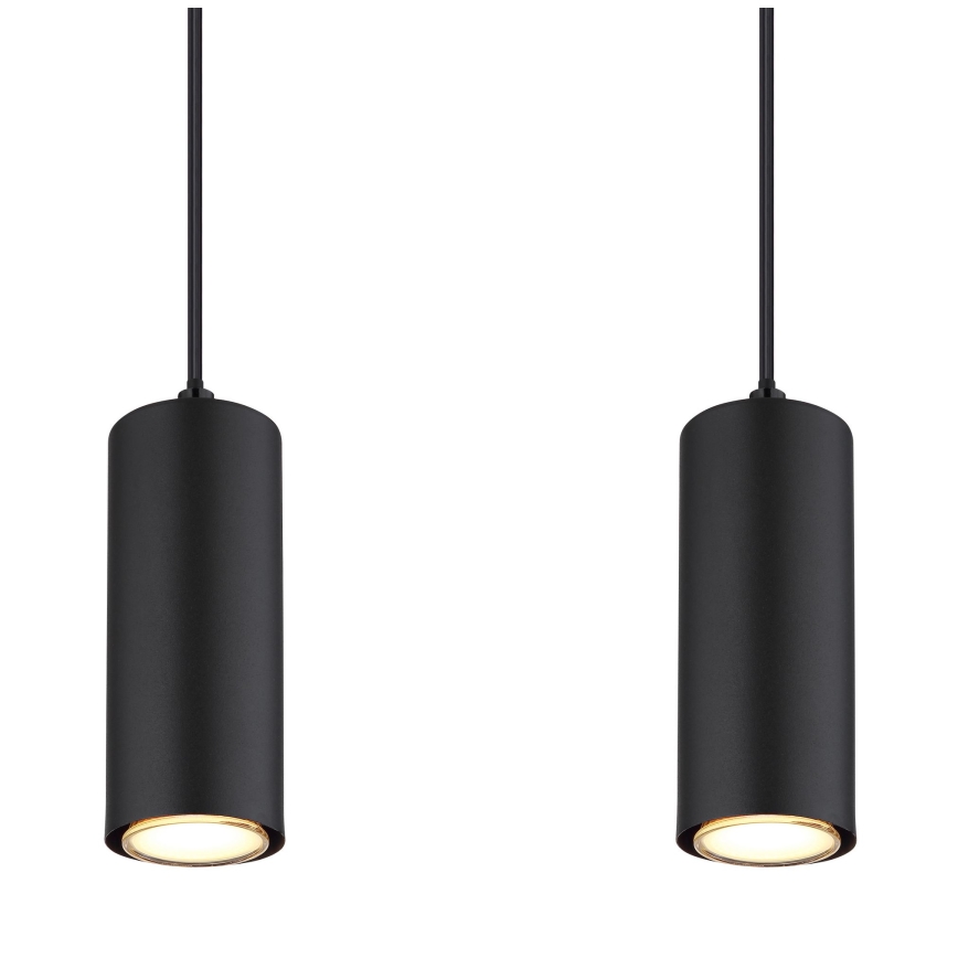 Globo - Lestenec na vrvici 4xGU10/35W/230V črna/rjava
