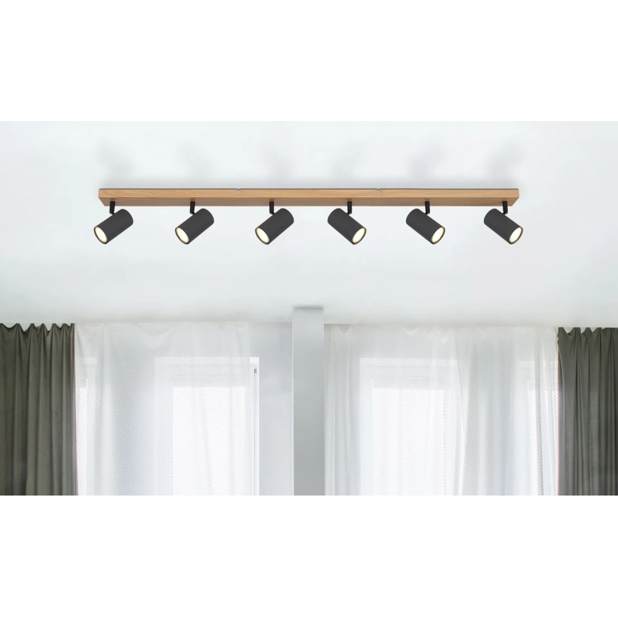 Globo - Reflektor 6xGU10/35W/230V rjava/črna