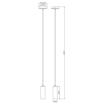 Globo - Lestenec na vrvici 1xGU10/35W/230V črna