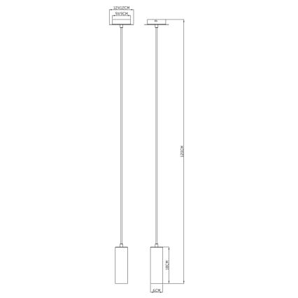 Globo - Lestenec na vrvici 1xGU10/35W/230V siva/rjava