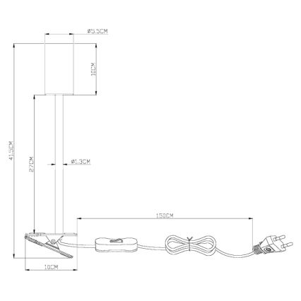 Globo - Fleksibilna svetilka s sponko 1xGU10/25W/230V siva/rjava