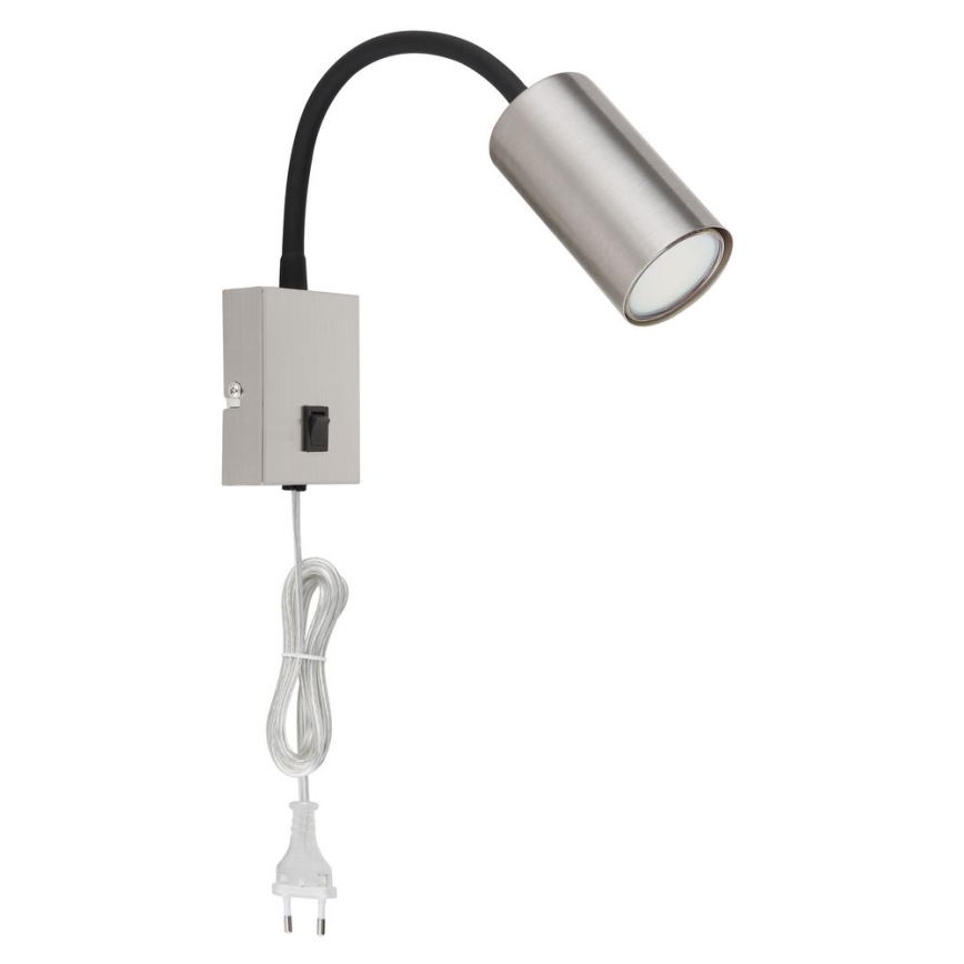 Globo - Fleksibilna stenska svetilka 1xGU10/25W/230V črna/mat krom