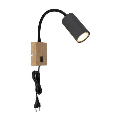 Globo - Fleksibilna stenska svetilka 1xGU10/25W/230V siva/rjava