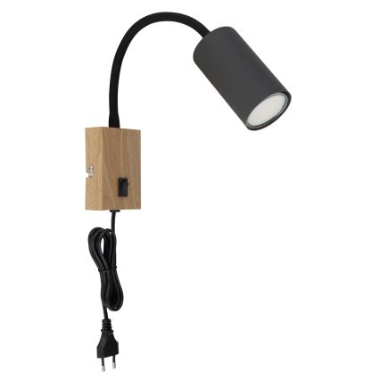 Globo - Fleksibilna stenska svetilka 1xGU10/25W/230V siva/rjava