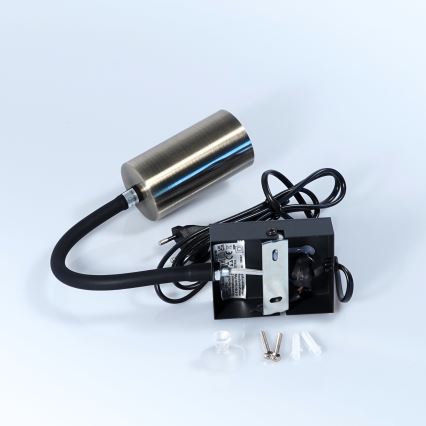 Globo - Nastavljiva stenska svetilka 1xGU10/25W/230V črna/medenina