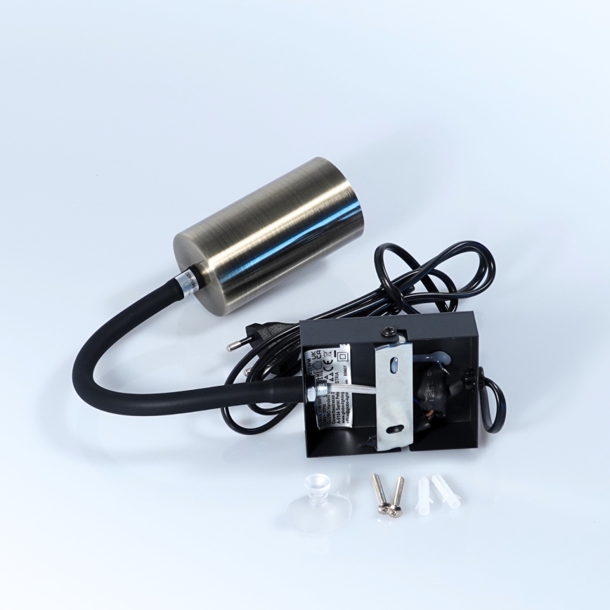 Globo - Nastavljiva stenska svetilka 1xGU10/25W/230V črna/medenina