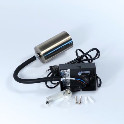 Globo - Nastavljiva stenska svetilka 1xGU10/25W/230V črna/medenina